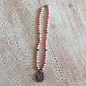 Cloisonné beaded necklace